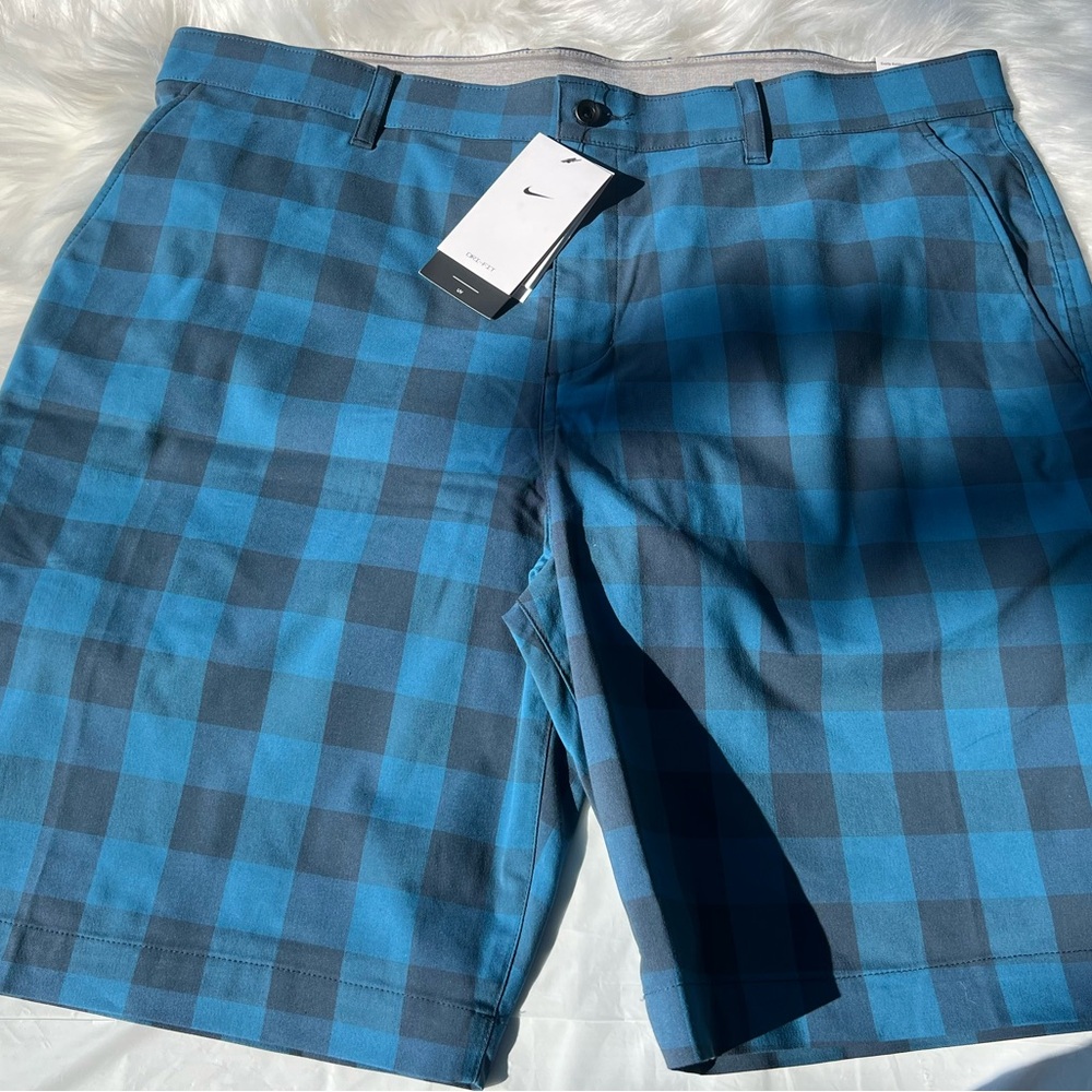 NWT! Nike Checkered Blue Shorts